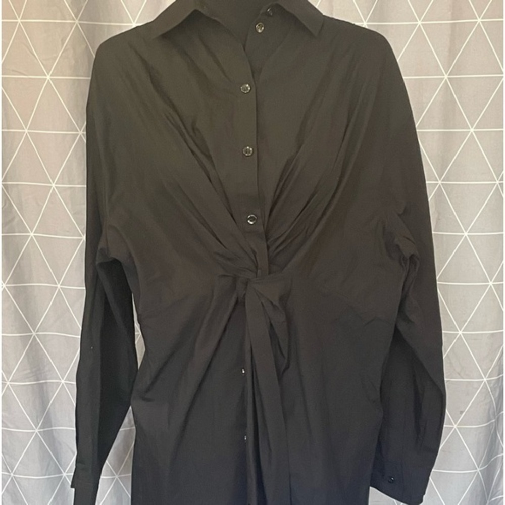 NWT Rosetta Getty black‎ button down dress